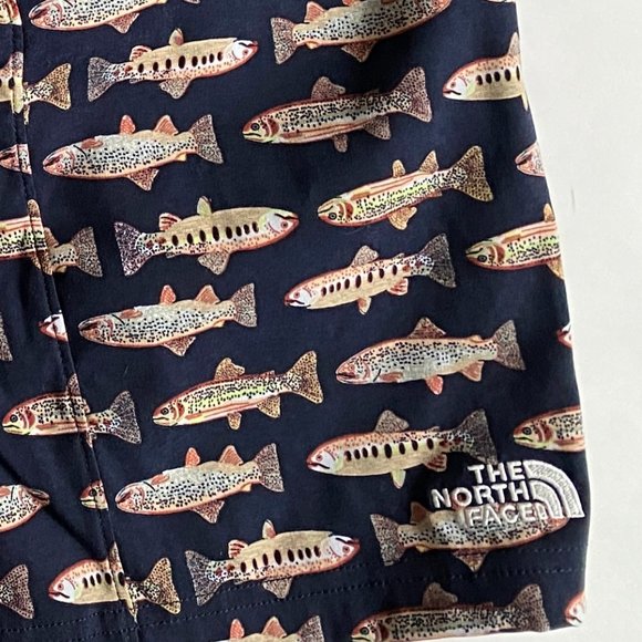 The North Face Printed Classic V Pull On Shorts Navy Fly Reel Trout XXL - Picture 4 of 4